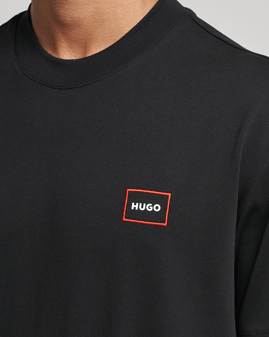 Men | T-Shirts | HUGO | Dosmos Logo Crew Neck T-Shirt Black