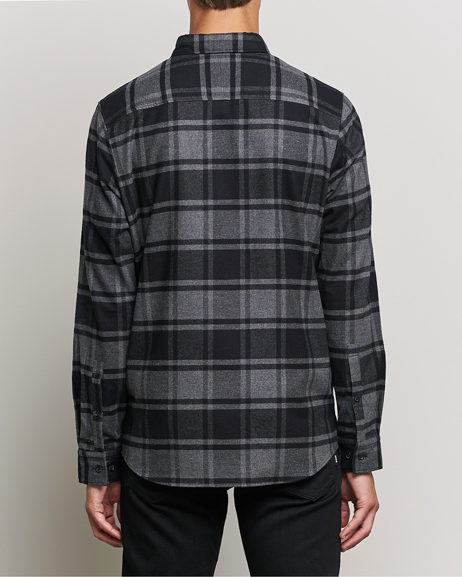 Men | Shirts | HUGO | Ermann Checked Overshirt Black