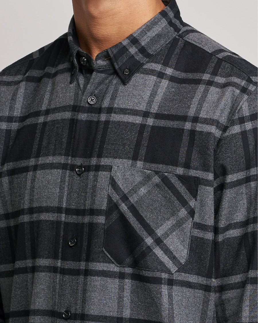 Men | Shirts | HUGO | Ermann Checked Overshirt Black