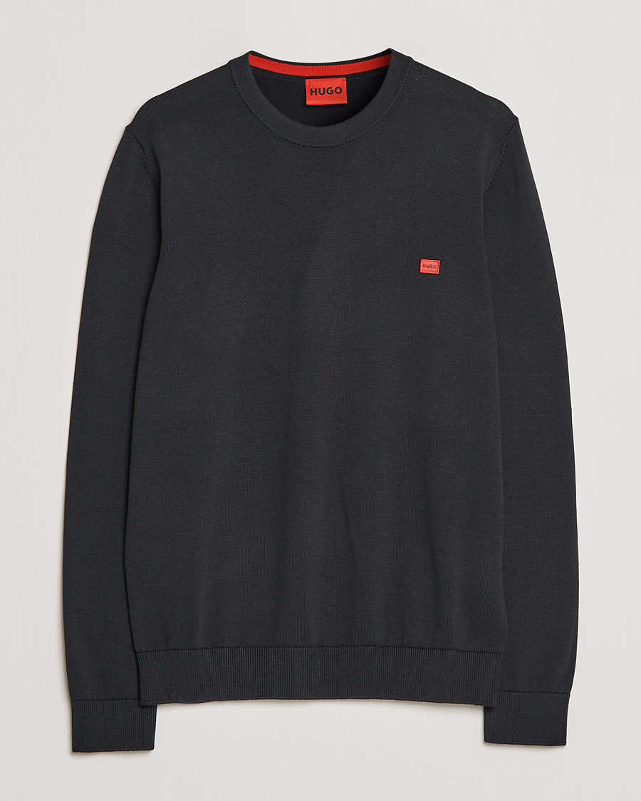 Men | Sweaters & Knitwear | HUGO | San Cassius Knitted Sweater Black