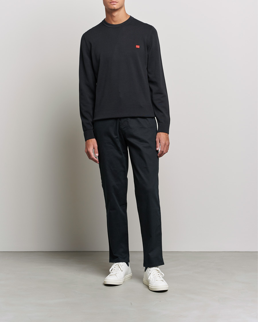 Men | Sweaters & Knitwear | HUGO | San Cassius Knitted Sweater Black