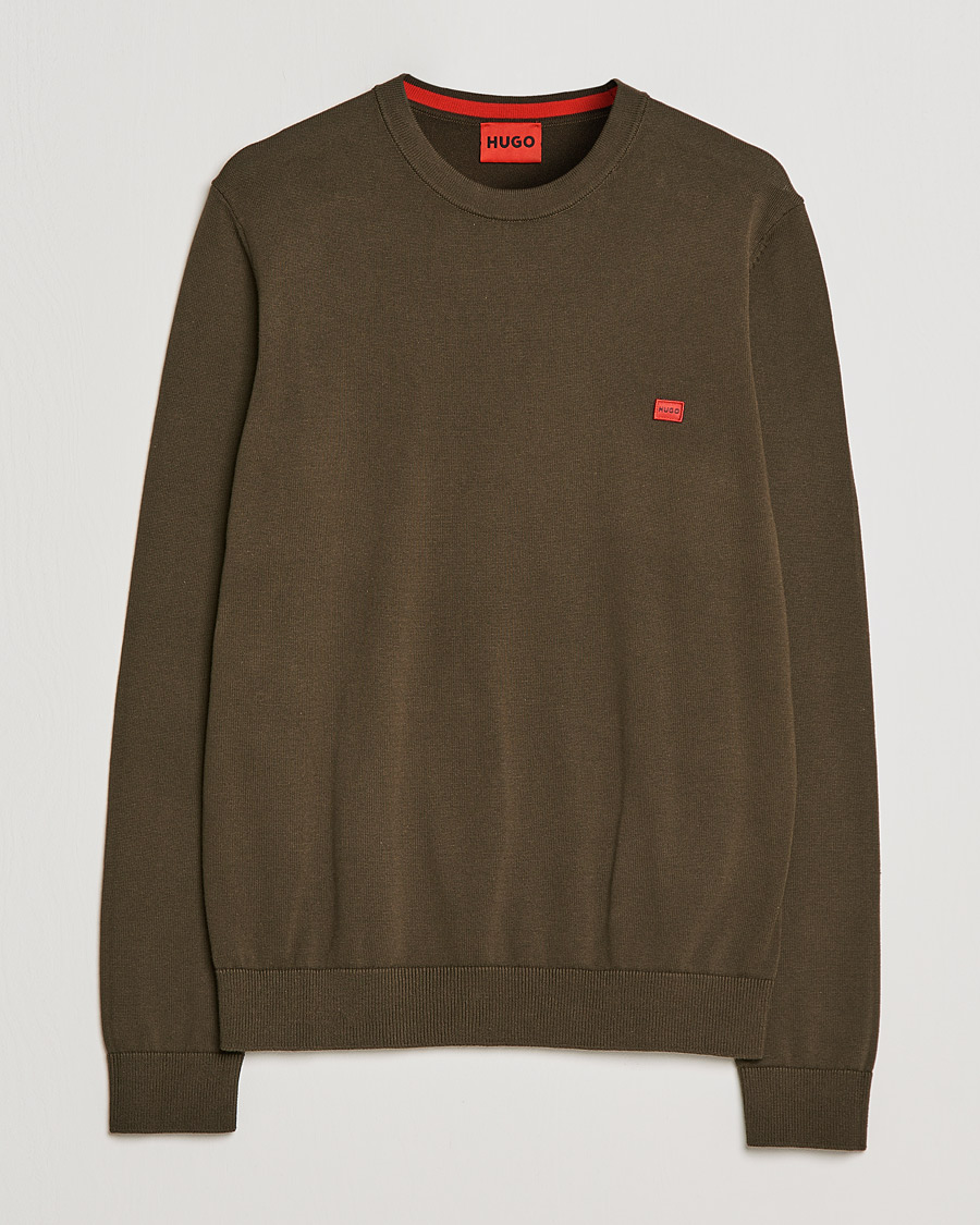 Men | Sweaters & Knitwear | HUGO | San Cassius Knitted Sweater Dark Green