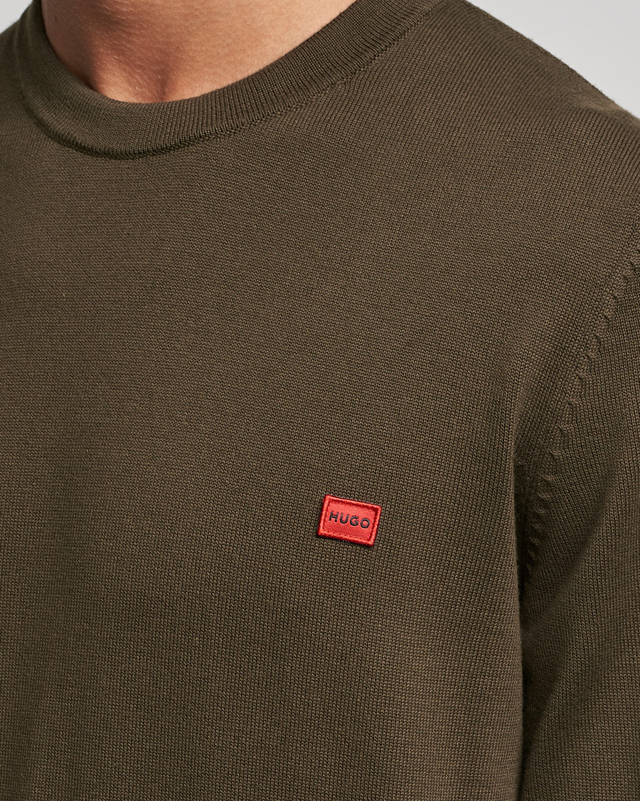 Men | Sweaters & Knitwear | HUGO | San Cassius Knitted Sweater Dark Green