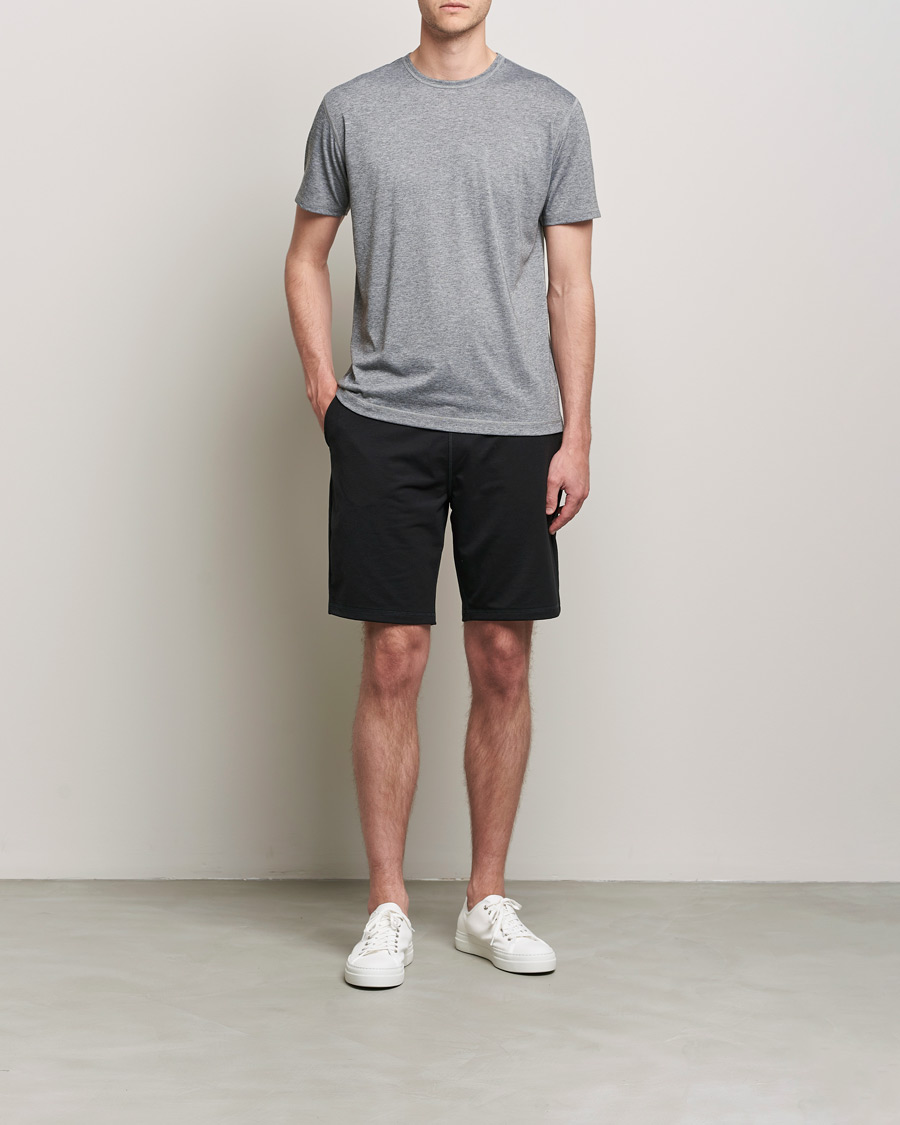 Men | T-Shirts | Sunspel | Active Tee Grey Melange