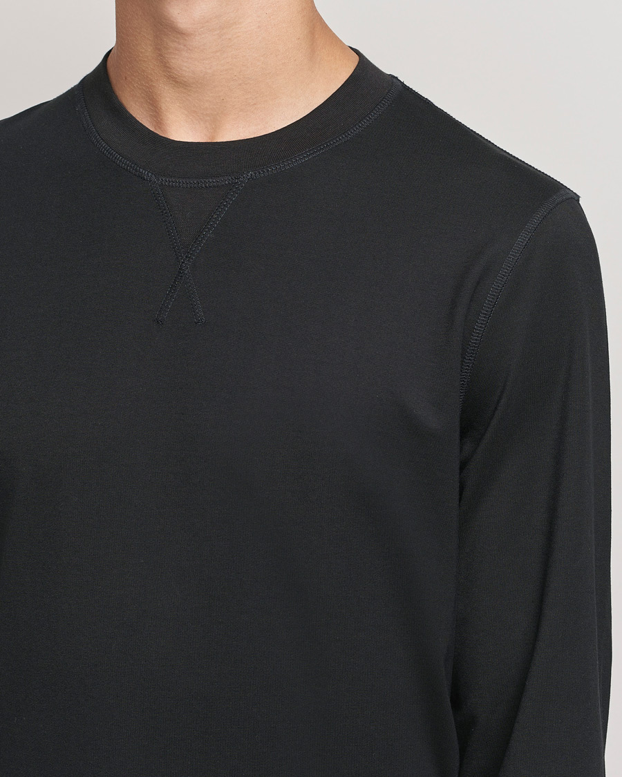 Men | Sunspel | Sunspel | Active Sweatshirt Black