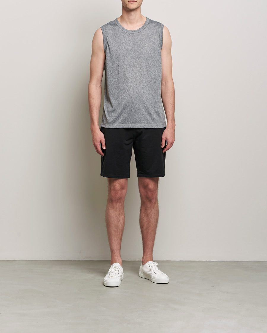 Men | T-Shirts | Sunspel | Active Vest Grey Melange