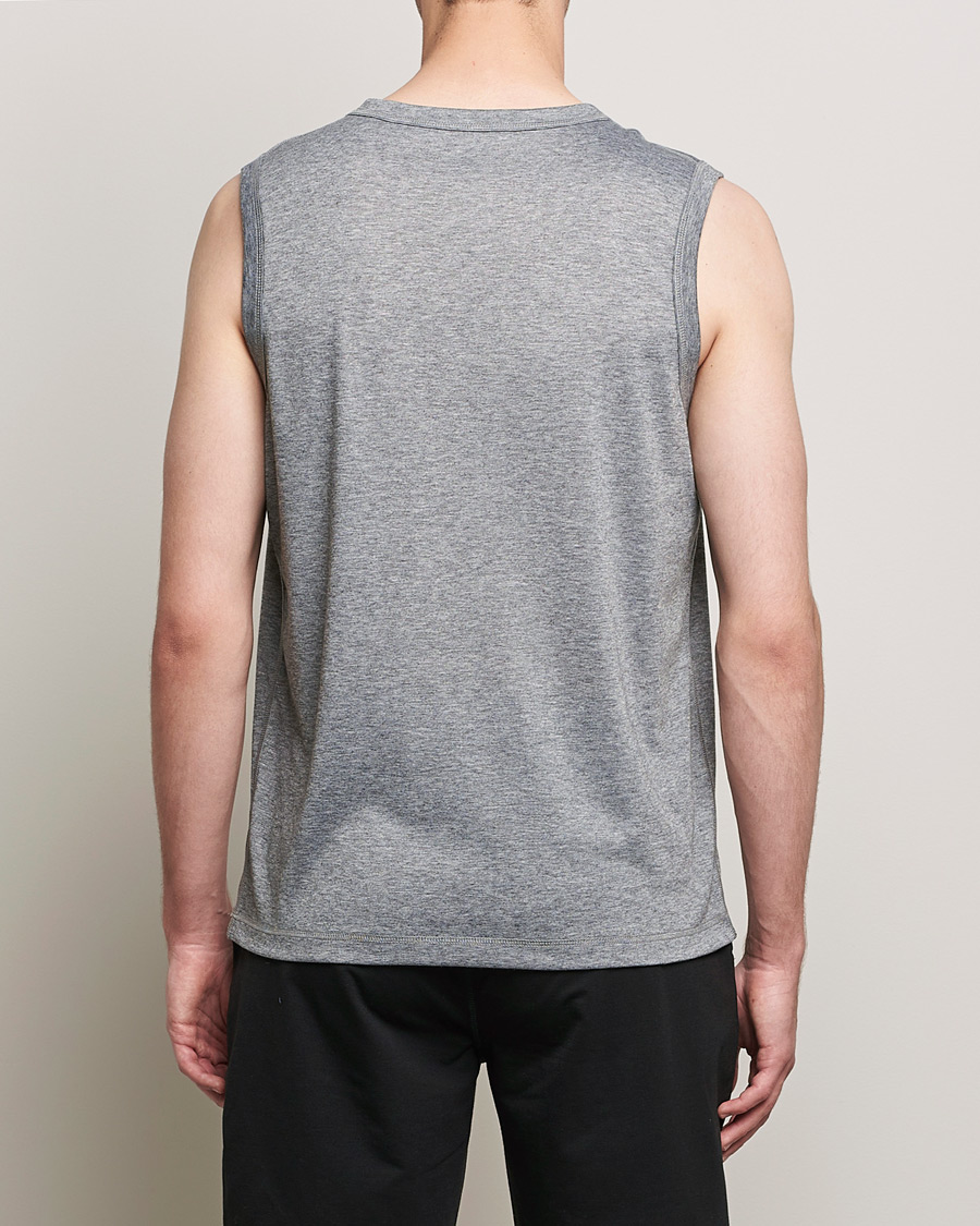 Men | T-Shirts | Sunspel | Active Vest Grey Melange