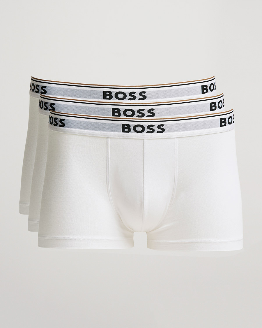 Men | Wardrobe basics | BOSS BLACK | 3-Pack Trunk Boxer Shorts White