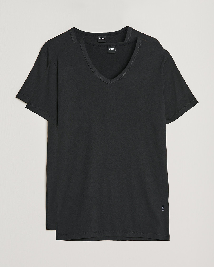 Men | Soon in stock | BOSS BLACK | 2-Pack V-Neck Slim Fit T-Shirt Black