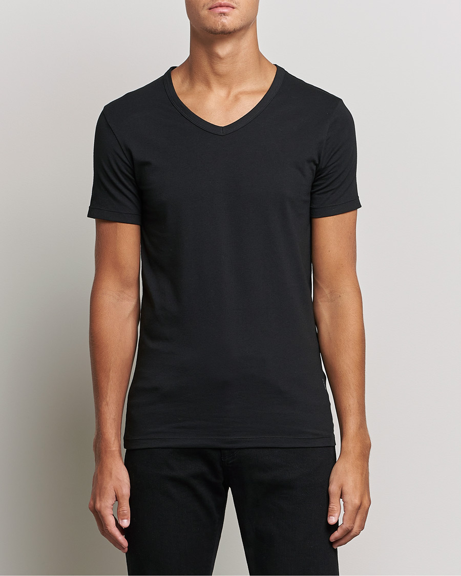 Men | Multipack | BOSS BLACK | 2-Pack V-Neck Slim Fit T-Shirt Black