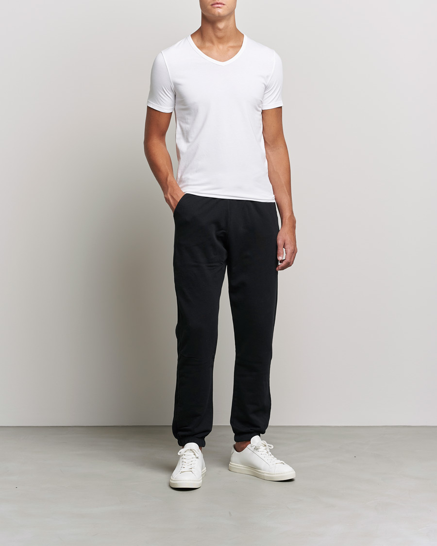 Men | T-Shirts | BOSS BLACK | 2-Pack V-Neck Slim Fit T-Shirt White