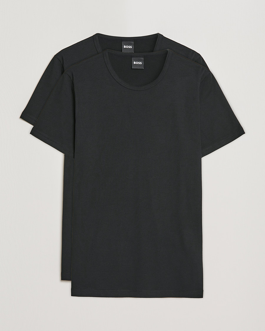 Men | Wardrobe basics | BOSS BLACK | 2-Pack Crew Neck Slim Fit T-Shirt Black