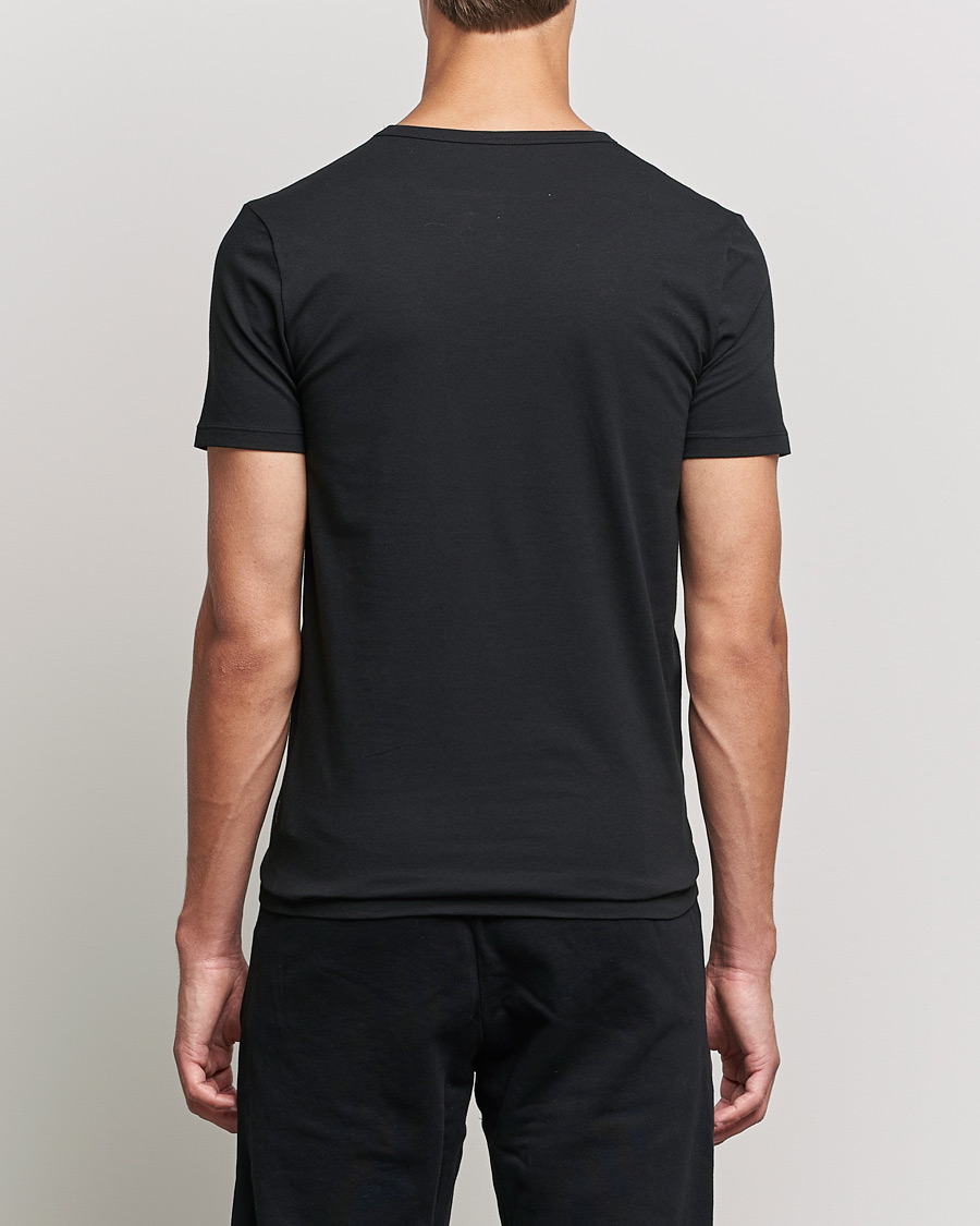 Men | T-Shirts | BOSS BLACK | 2-Pack Crew Neck Slim Fit T-Shirt Black