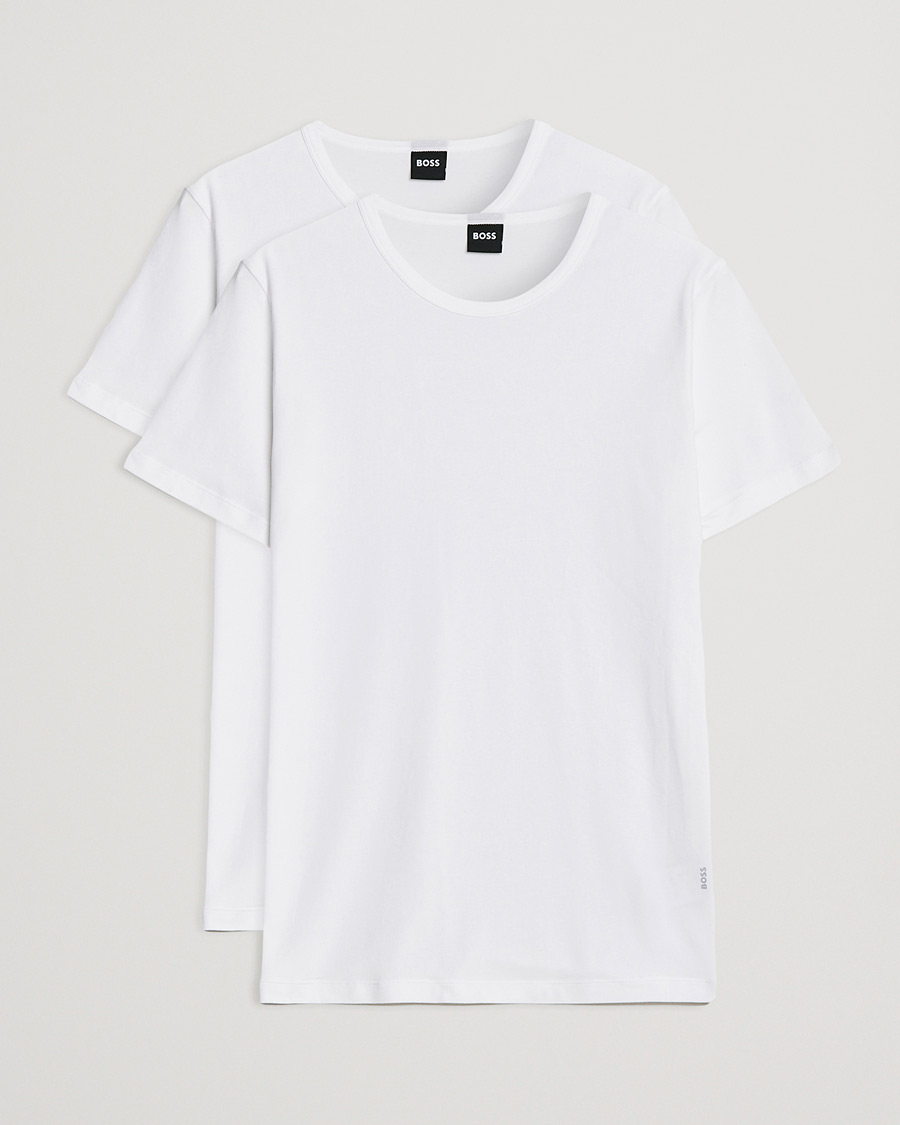 Men | Wardrobe basics | BOSS BLACK | 2-Pack Crew Neck Slim Fit T-Shirt White