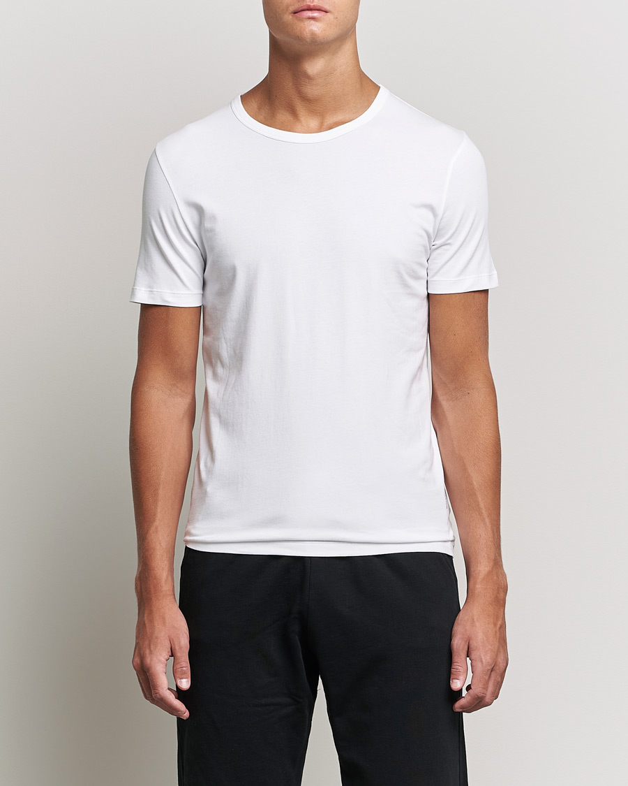 Men | Clothing | BOSS BLACK | 2-Pack Crew Neck Slim Fit T-Shirt White