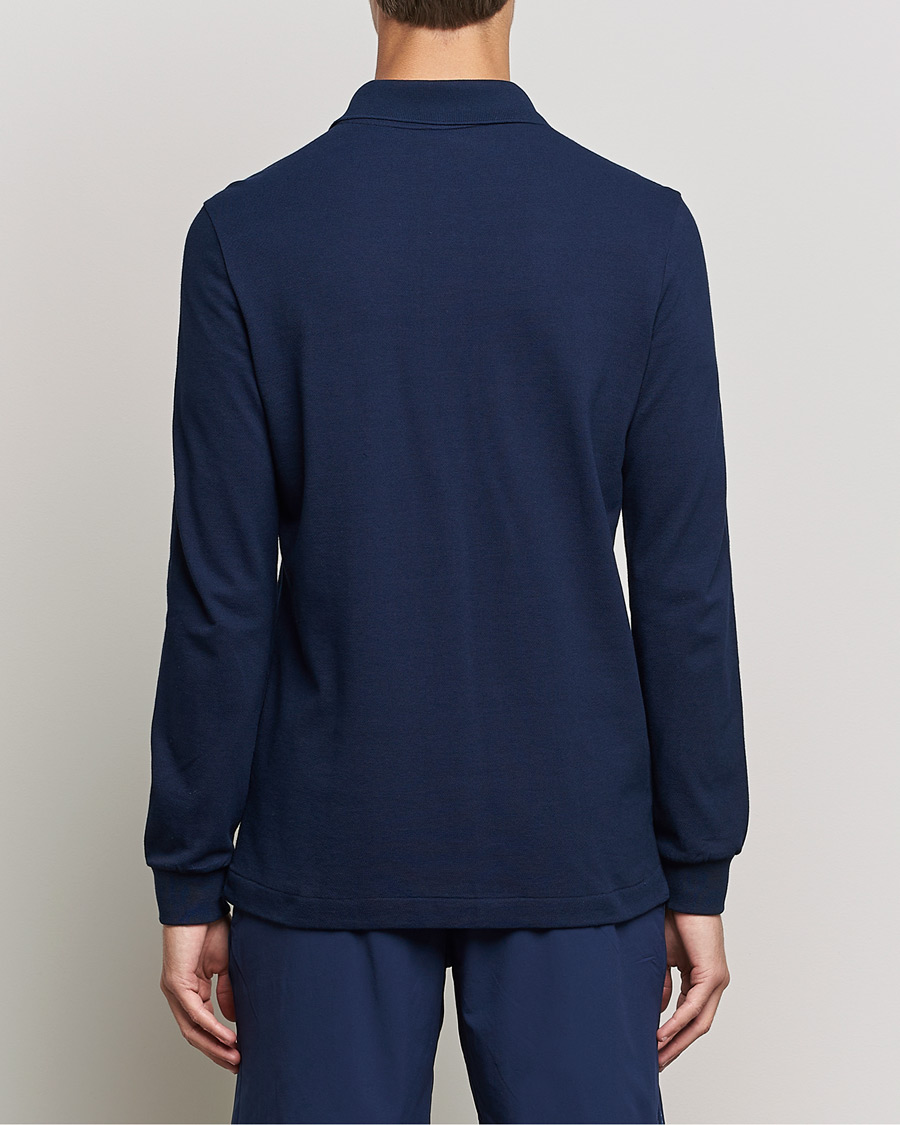Men | Sweaters & Knitwear | Lacoste Sport | Performance Long Sleeve Polo Navy Blue