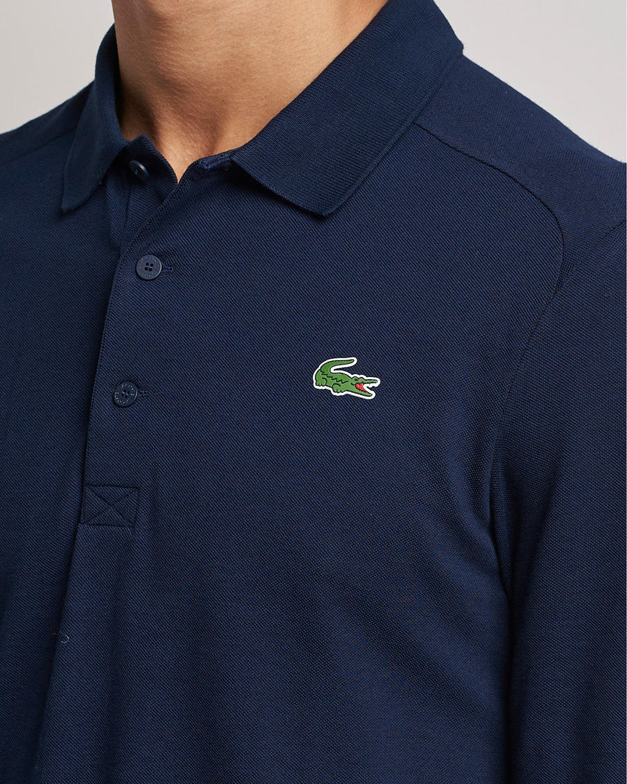 Men | Sweaters & Knitwear | Lacoste Sport | Performance Long Sleeve Polo Navy Blue