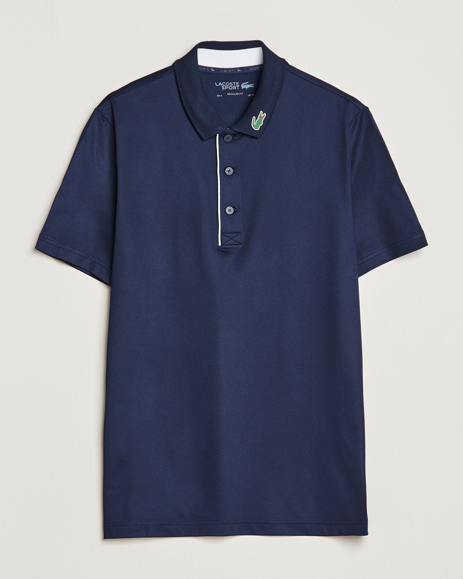Men | Polo Shirts | Lacoste Sport | Lacoste Jersey Golf Polo Navy Blue/White