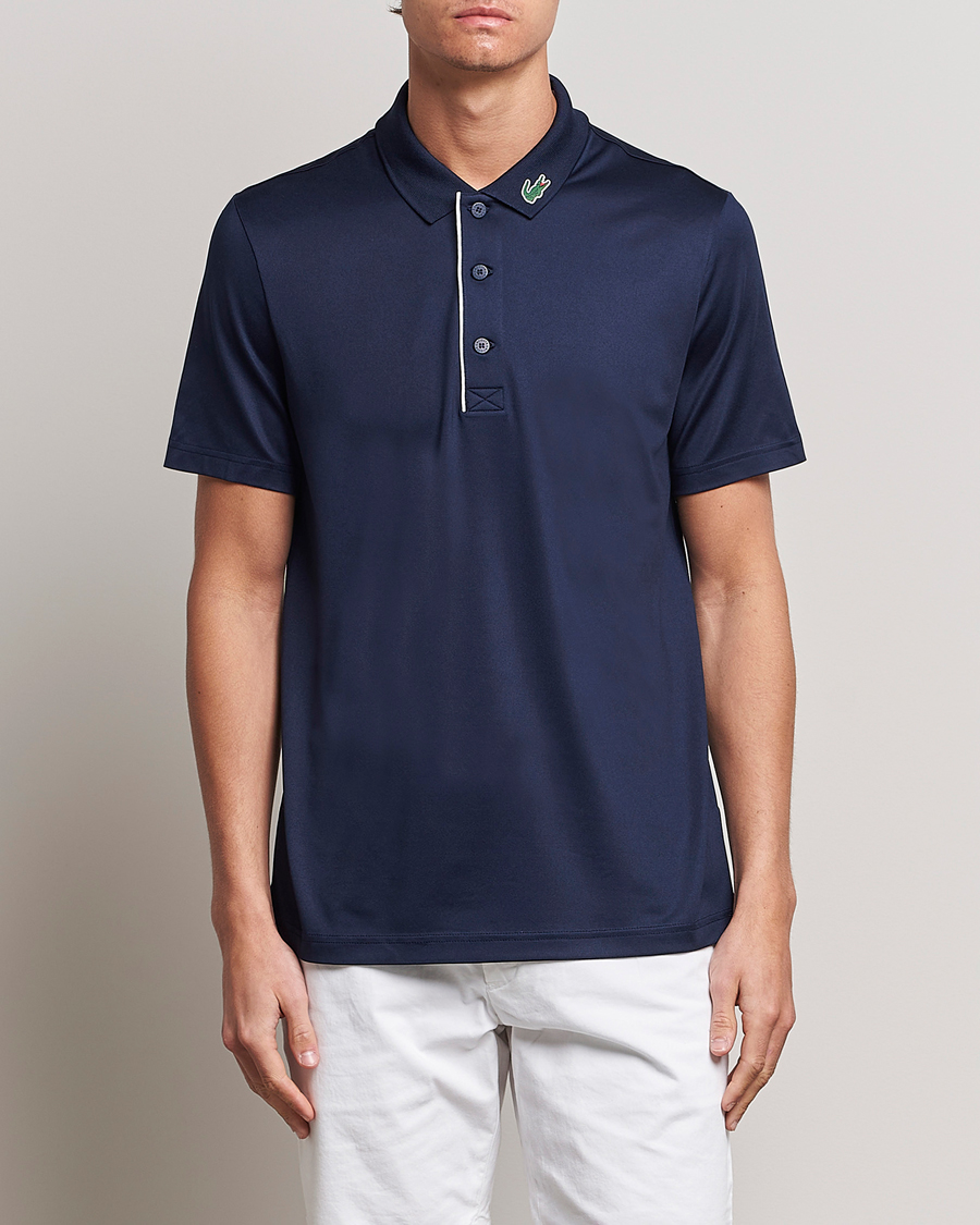 Men | Polo Shirts | Lacoste Sport | Lacoste Jersey Golf Polo Navy Blue/White
