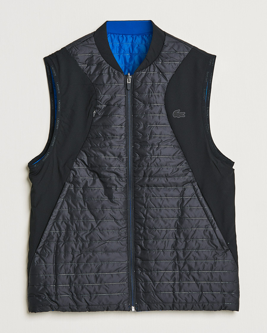 Men | Coats & Jackets | Lacoste Sport | Reversible Performance Vest Black/Blue