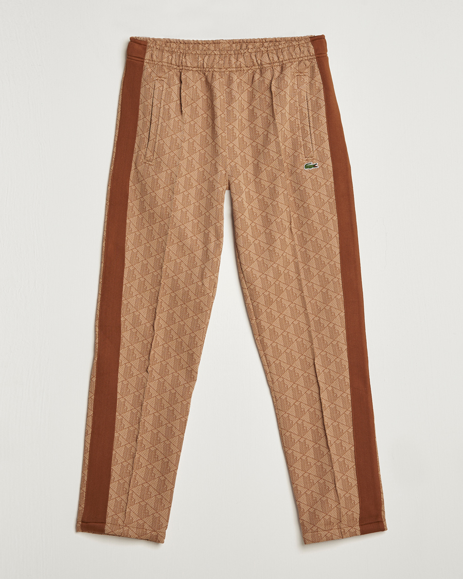 Men | Trousers | Lacoste | Monogram Cotton Jacuard Tapered Trackpants Viennese