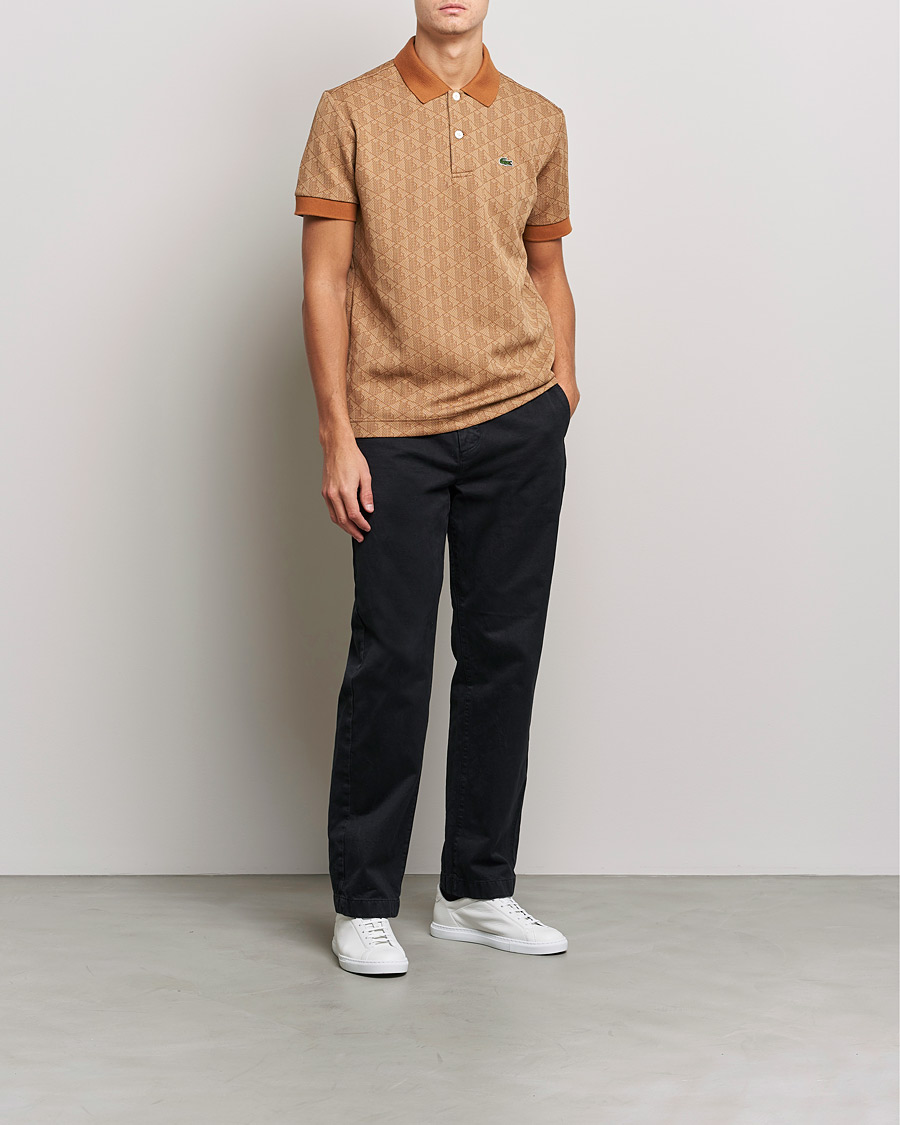 Men | Polo Shirts | Lacoste | Classic Fit Monogram Jacquard Polo Viennese