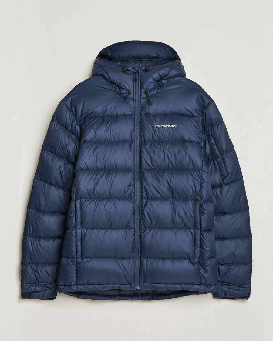 Men | Coats & Jackets | Peak Performance | Frost Down Hooded Jacket  Blue Shadow