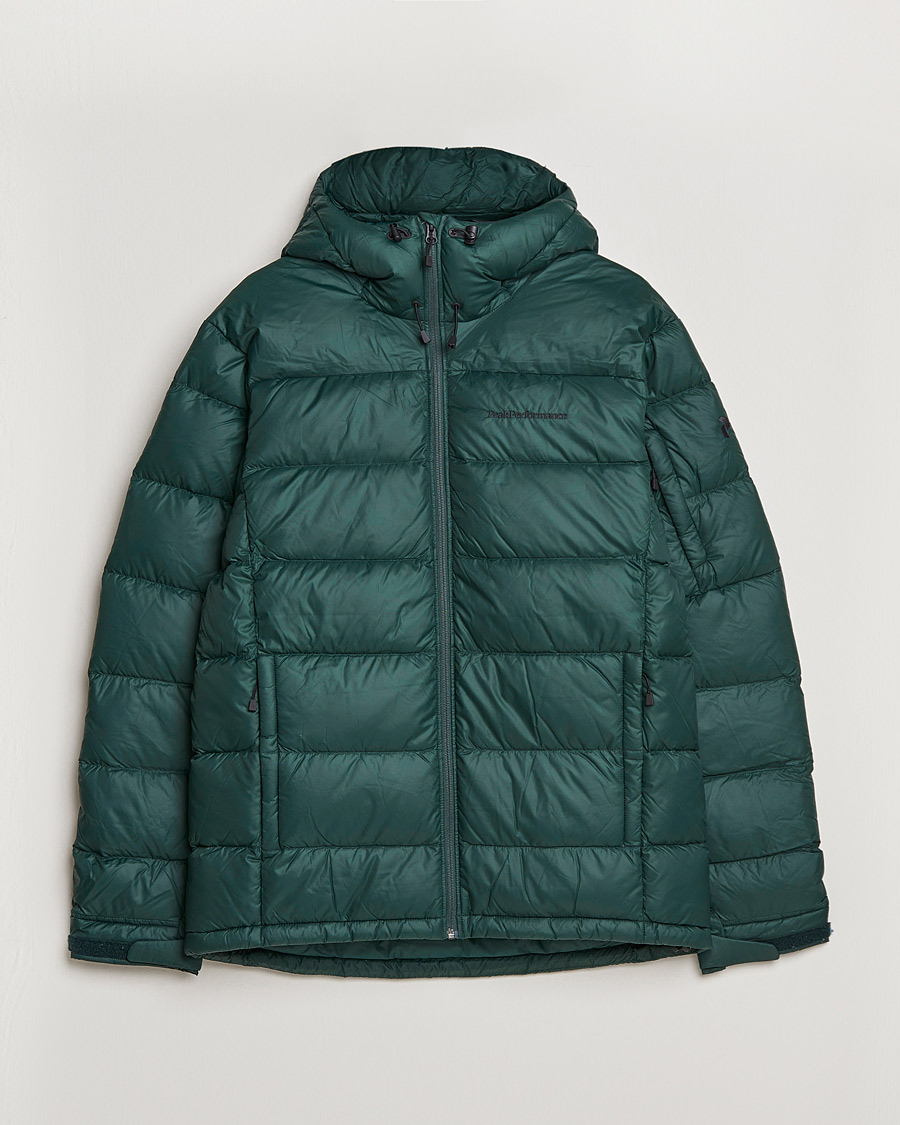 Men | Coats & Jackets | Peak Performance | Frost Down Hooded Jacket Scarab Green