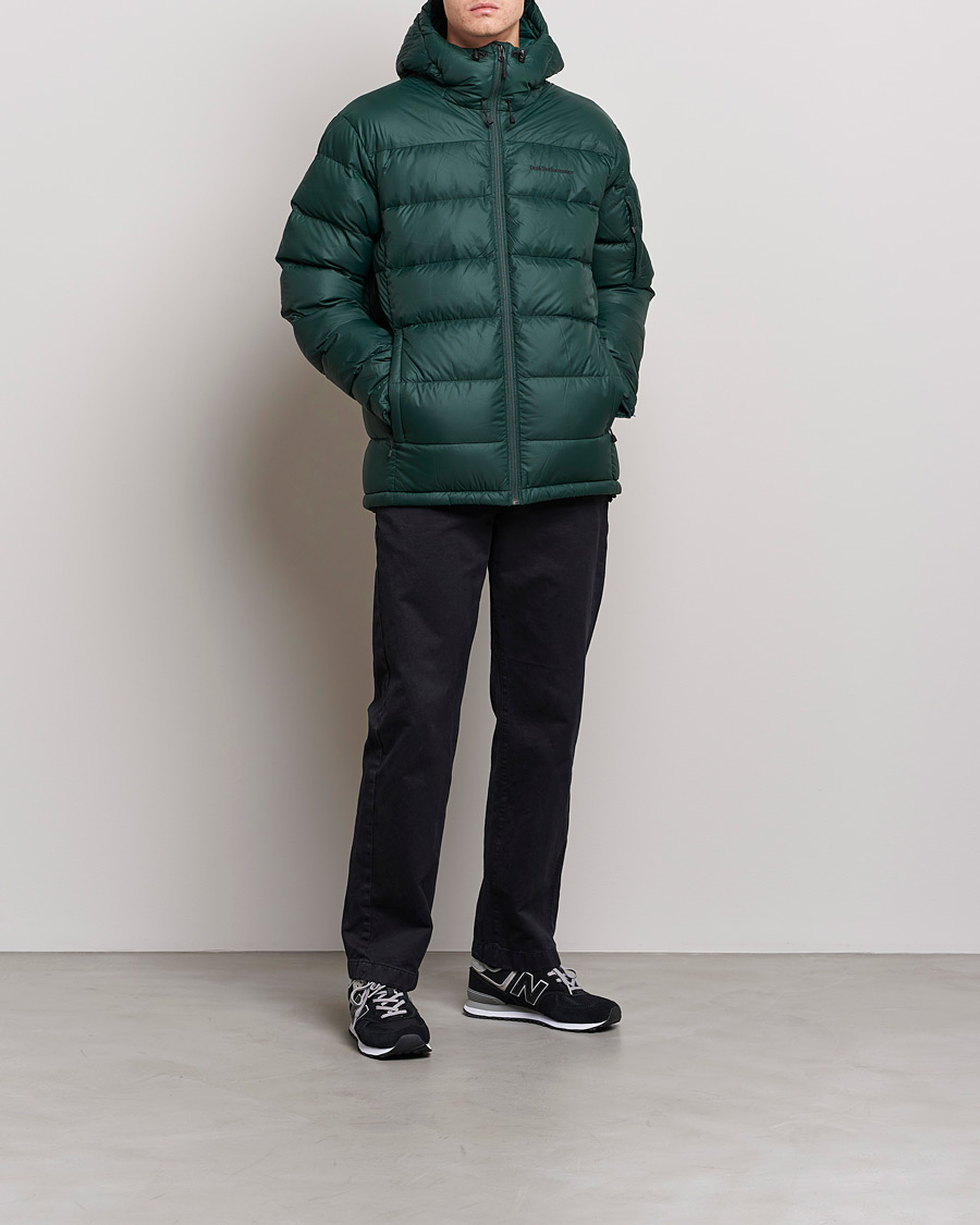 Men | Coats & Jackets | Peak Performance | Frost Down Hooded Jacket Scarab Green