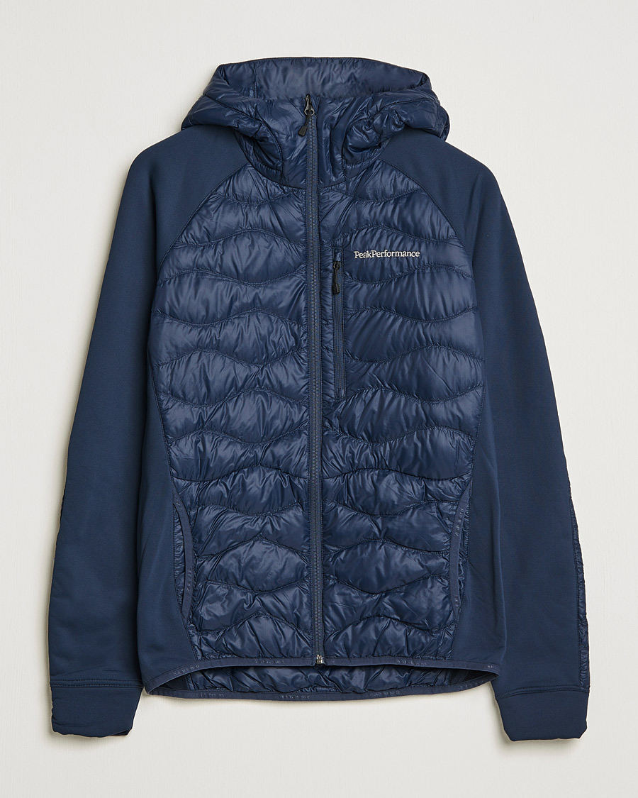 Men | Coats & Jackets | Peak Performance | Helium Down Hybrid Hood Jacket Blue Shadow