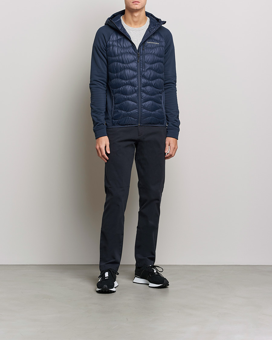 Men | Coats & Jackets | Peak Performance | Helium Down Hybrid Hood Jacket Blue Shadow