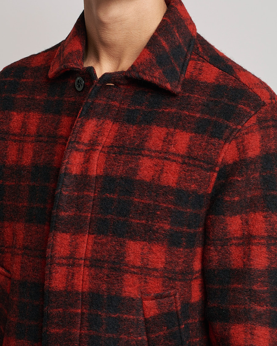 Men | Shirts | Peak Performance | Wool Overshirt Checked Red