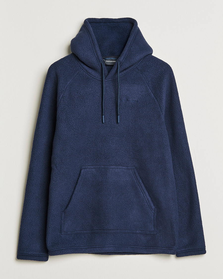 Men | Sweaters & Knitwear | Peak Performance | Fleece Hood Blue Shadow