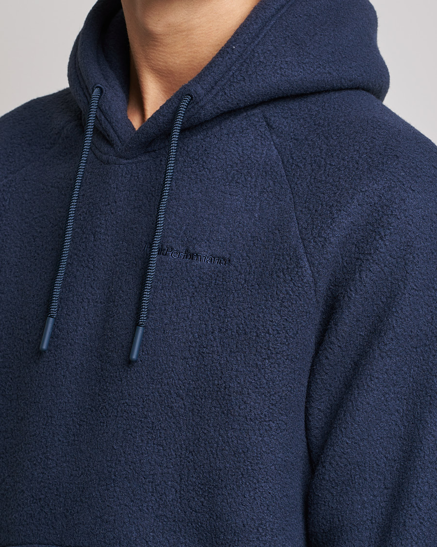 Men | Sweaters & Knitwear | Peak Performance | Fleece Hood Blue Shadow