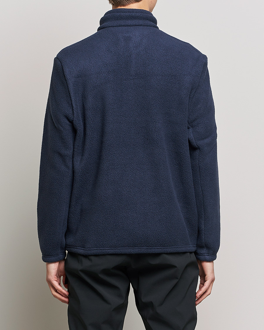 Men | Sweaters & Knitwear | Peak Performance | Fleece Snap T-Neck Blue Shadow
