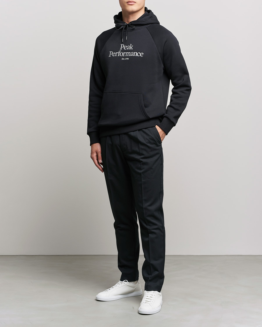 Men | Sweaters & Knitwear | Peak Performance | Original Logo Hoodie Black