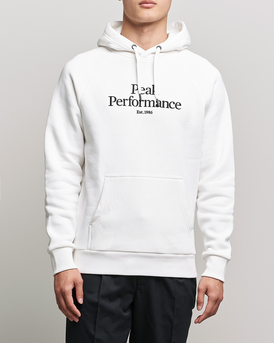 Men | Hooded Sweatshirts | Peak Performance | Original Logo Hoodie Offwhite