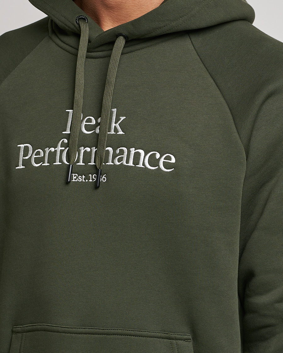 Men | Sweaters & Knitwear | Peak Performance | Original Logo Hoodie Forest Night