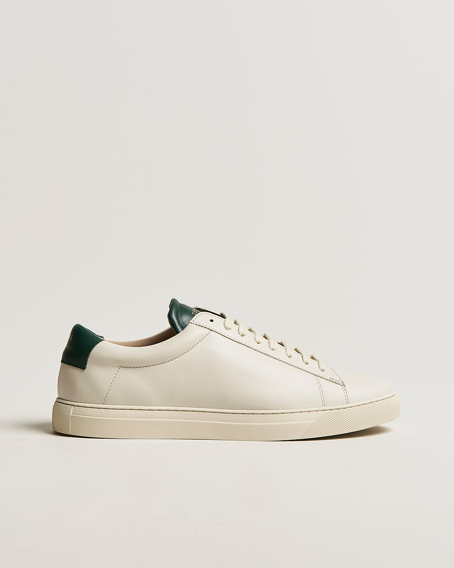 Men | Zespà ZSP4 Nappa Leather Sneakers Off White/Vert Sombre | Zespà | ZSP4 Nappa Leather Sneakers Off White/Vert Sombre