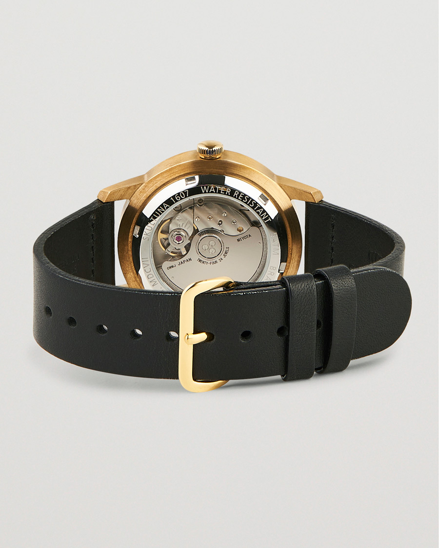 Men | Skultuna 37mm Automatic Brass Black Dail | Skultuna | 37mm Automatic Brass Black Dail