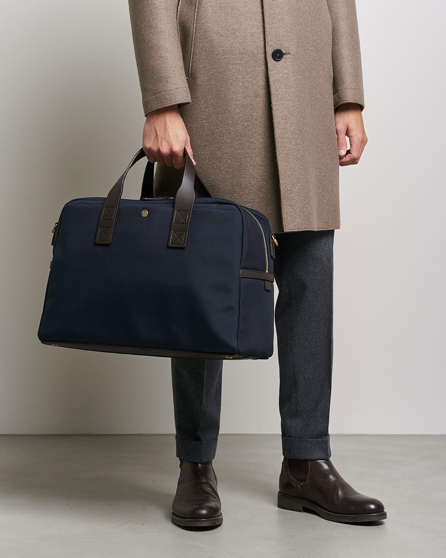 Men | Mismo M/S Aviator Bag Navy/Dark Brown | Mismo | M/S Aviator Bag Navy/Dark Brown