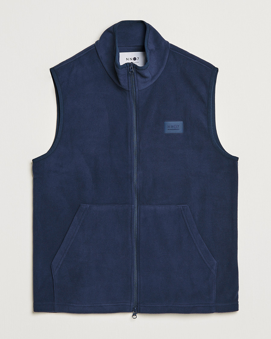 Men | Sweaters & Knitwear | NN07 | Vinny Micro Fleece Vest Navy