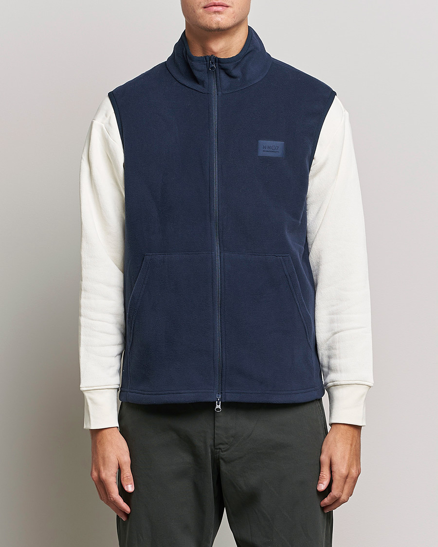 Men | Sweaters & Knitwear | NN07 | Vinny Micro Fleece Vest Navy