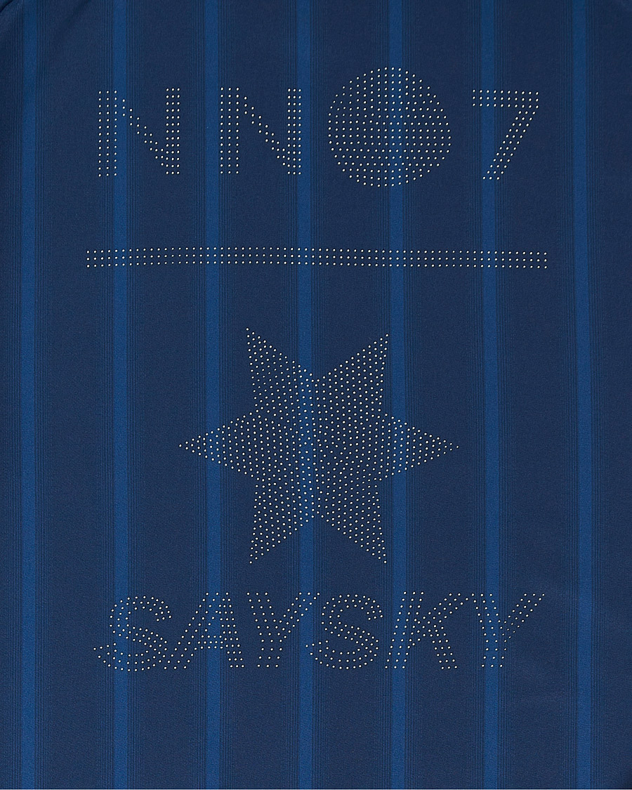 Men | Sweaters & Knitwear | NN07 | Pace Hooded Running Jacket Navy Stripe