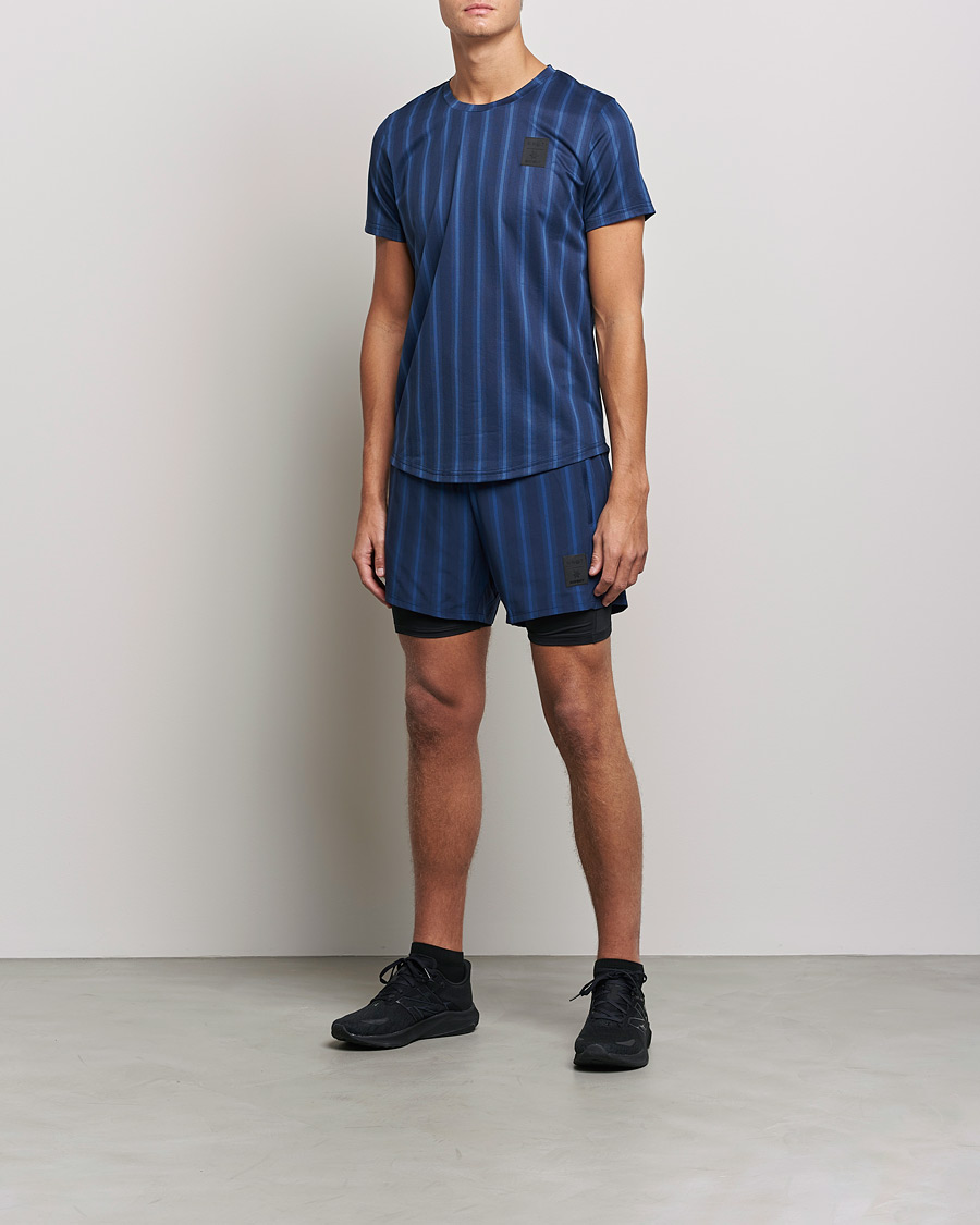 Men | T-Shirts | NN07 | Combat Short Sleeve T-Shirt Navy Stripe