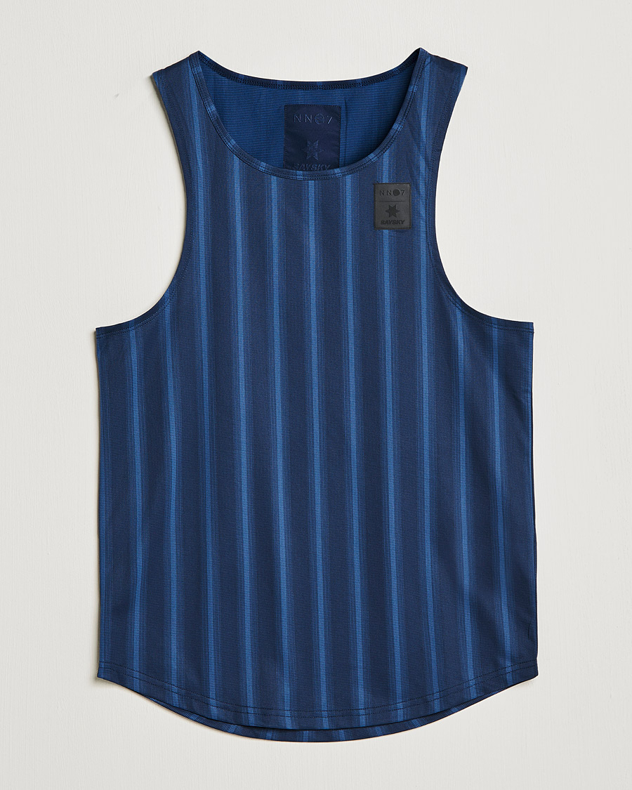 Men | T-Shirts | NN07 | Combat Singlet Navy Stripe