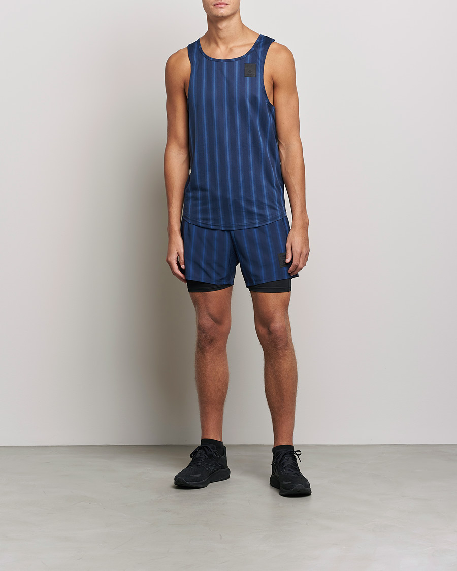 Men | Shorts | NN07 | Two in One Shorts Navy Stripe