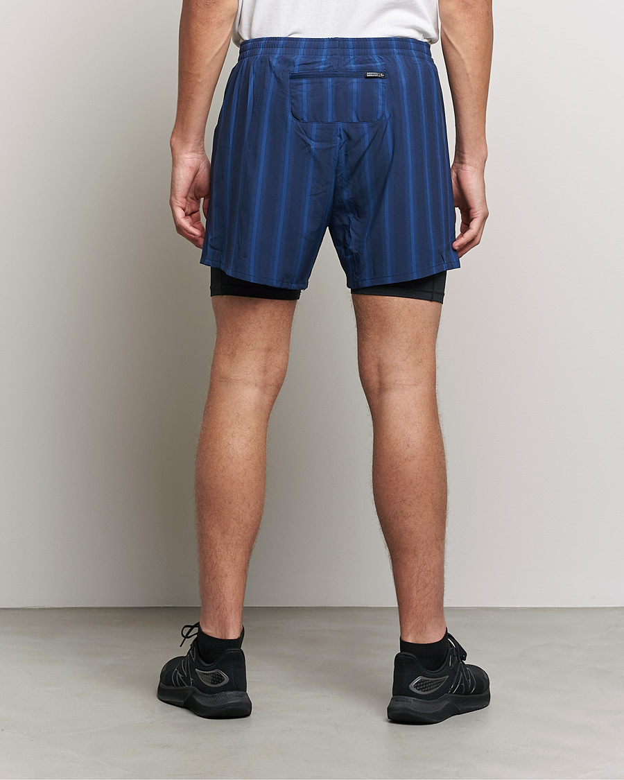 Men | Shorts | NN07 | Two in One Shorts Navy Stripe