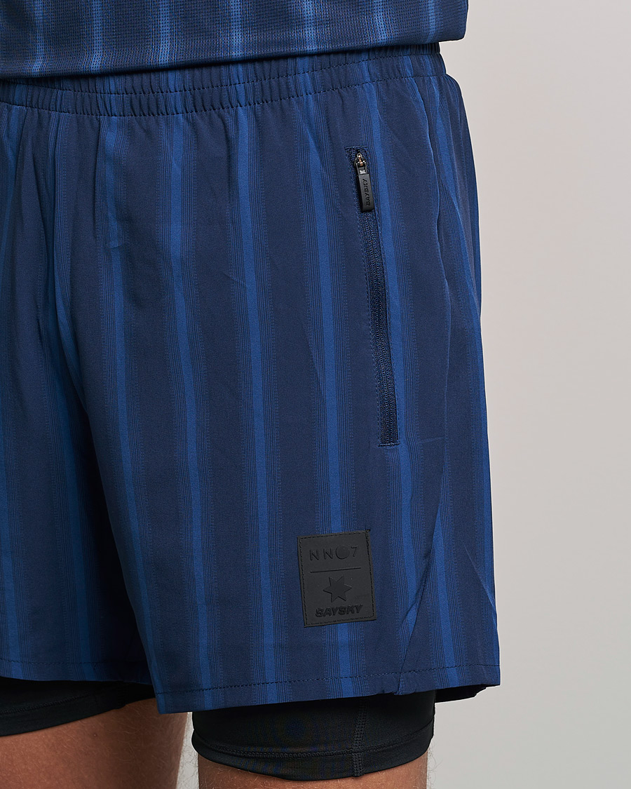 Men | Shorts | NN07 | Two in One Shorts Navy Stripe