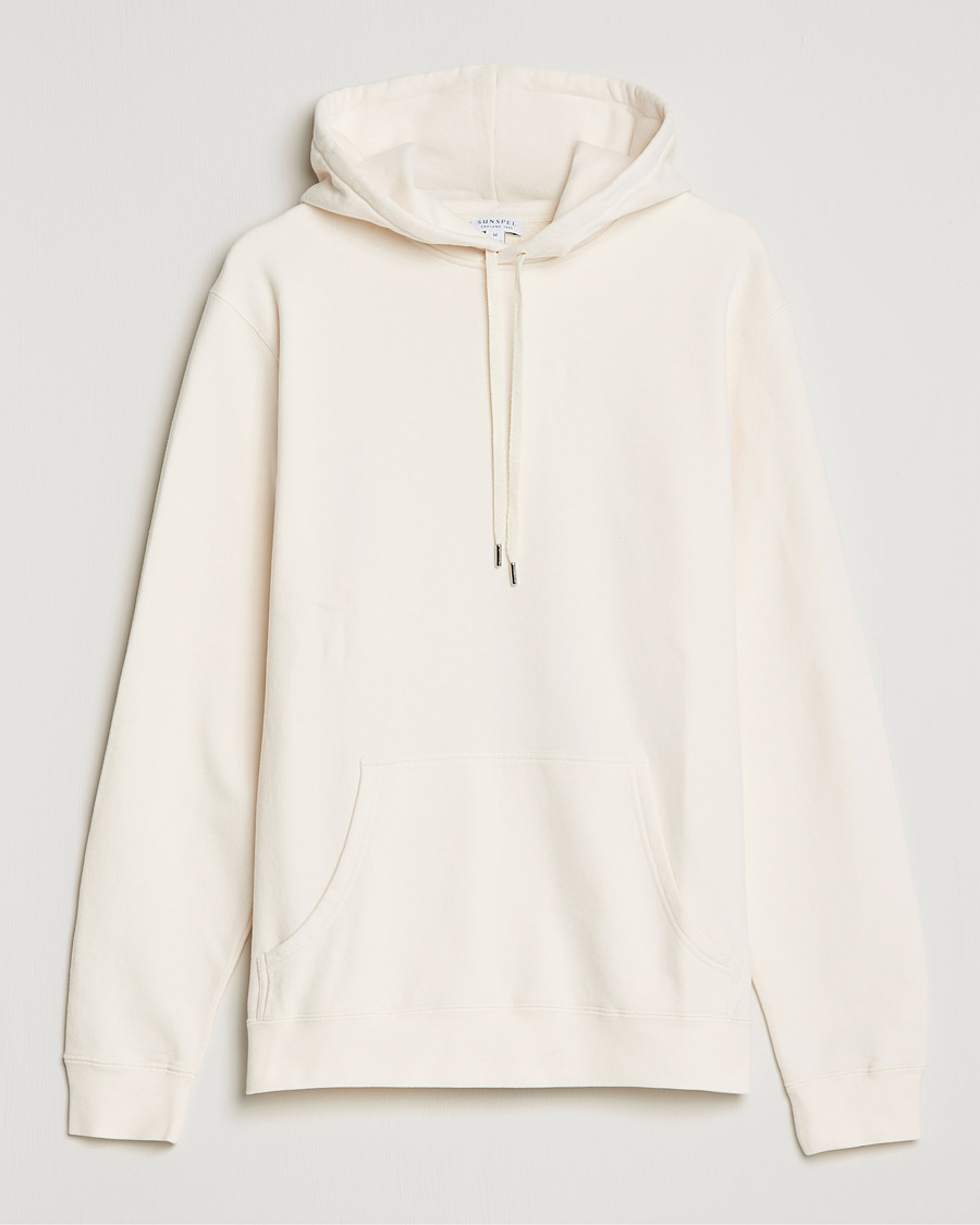 Men | Sweaters & Knitwear | Sunspel | Loopback Hoodie Archive White